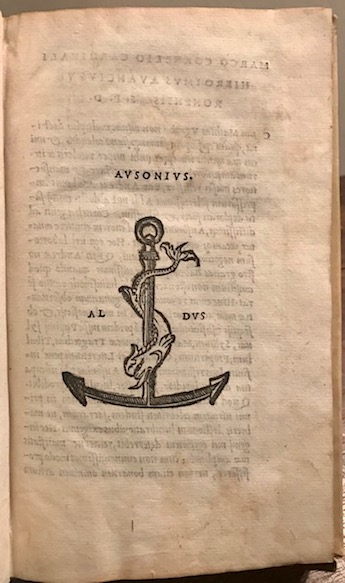  Ausonio (Decimus Magnus Ausonius) Ausonius mense Novembri 1517 (al colophon) Venetiis in aedibus Aldi et Andreae soceri